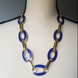 ⚜ Robert Rose Blue & Gold Chain Link Necklace ⚜